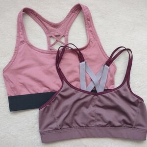 Women's Pink and Purple Sports Bras, small